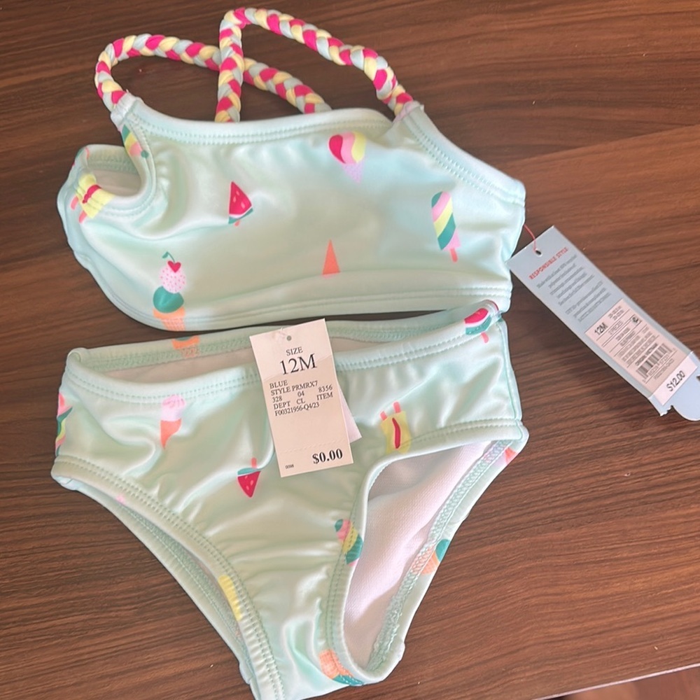 Cat Jack BABY 2 Piece Swim Suit - Size 12 months